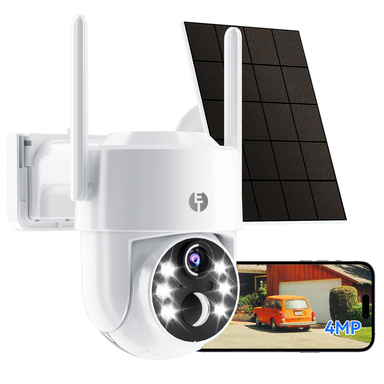 Photo 1 of Solar Security Camera Wireless Outdoor, 2.5K 360° View Battery Powered Outdoor Camera, PIR Detection, Night Vision, Cloud & SD Storage, Alexa Compatible, Camaras de Seguridad para Casa Inalambricas