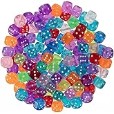 Translucent Dice Beads - Novelty Pony Beads DIY Craft Bracelets Necklaces - 60 Grams