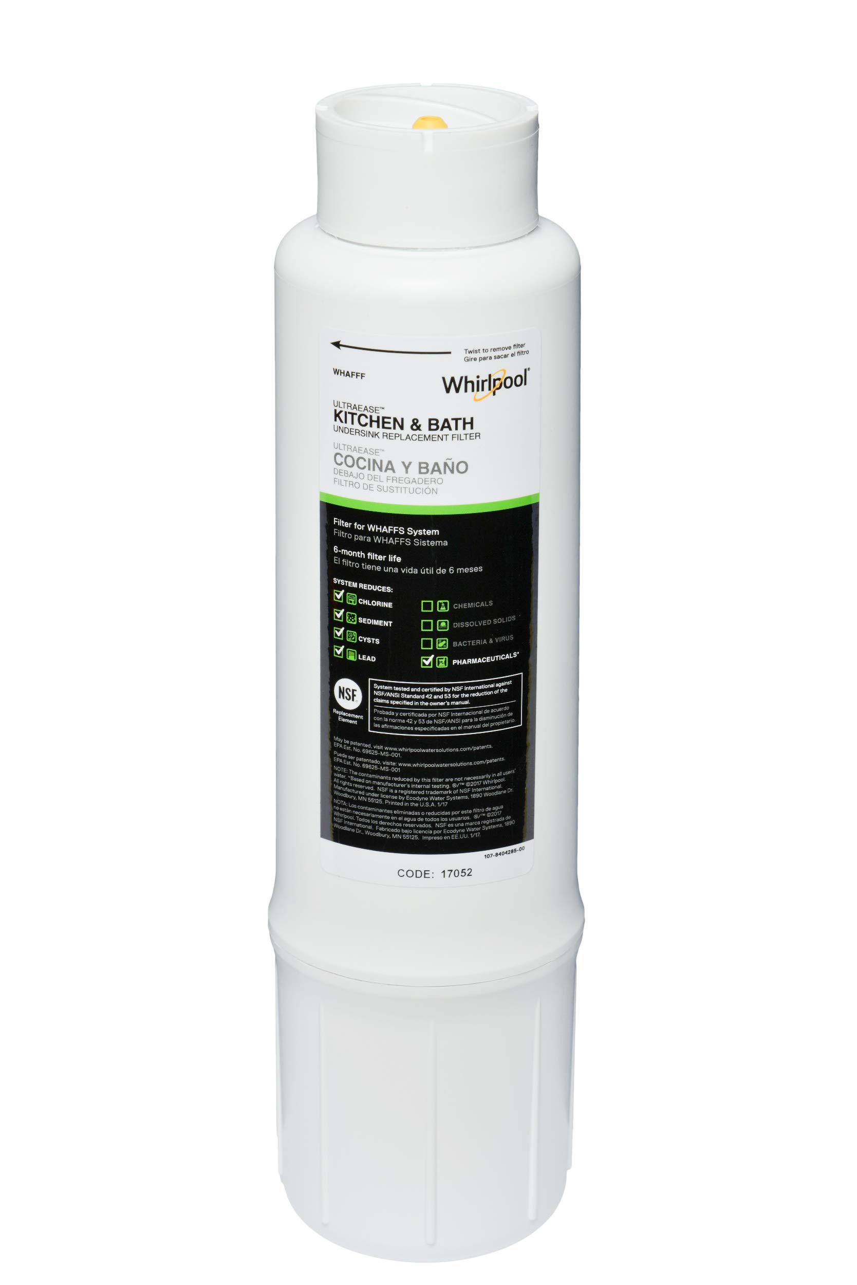 Whirlpool WHAFFF Water Filter, White, 1 Count (Pack of 1)