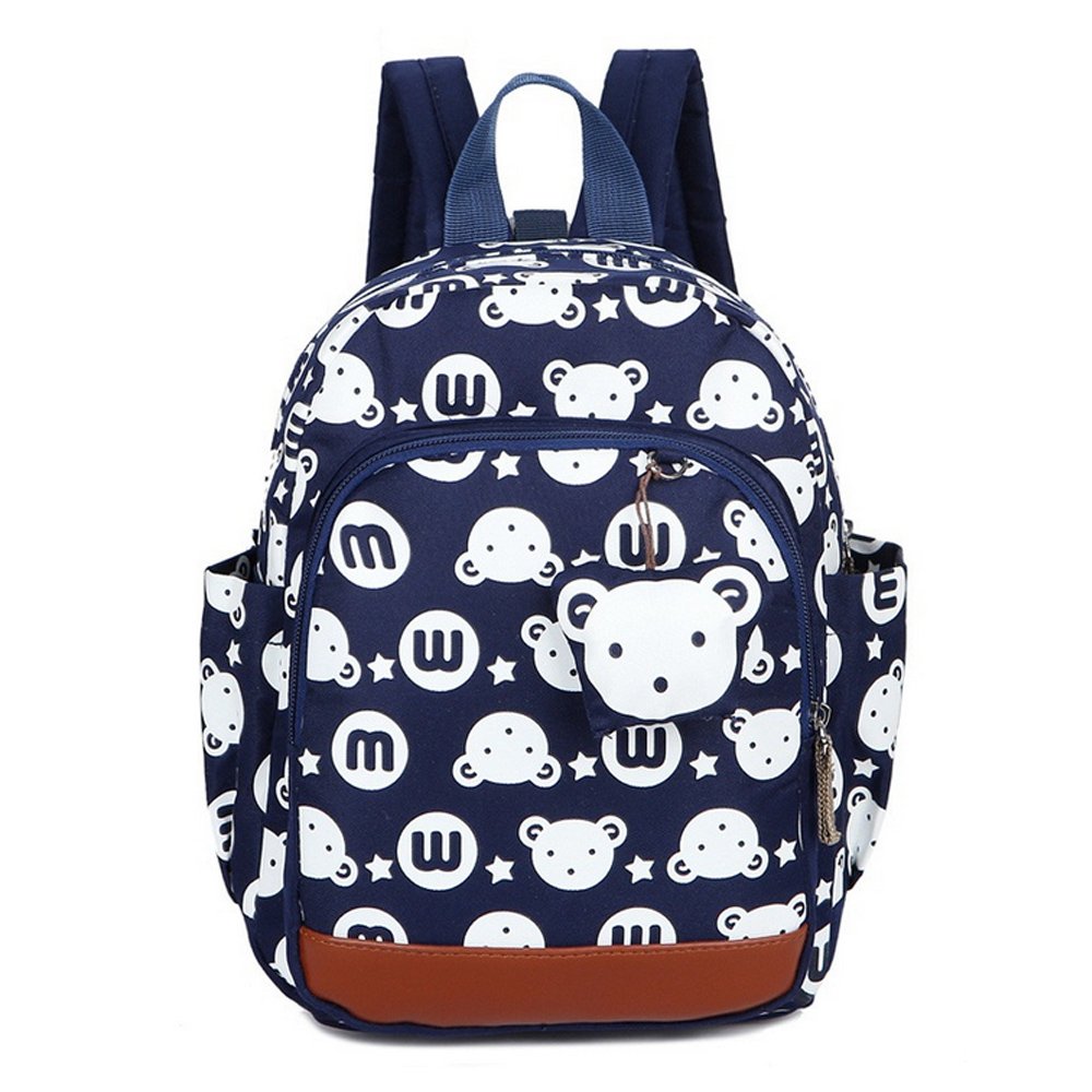 FRISTONE Mochila Infantil Bolsa de escuela PequeñA Bebes Guarderia Bolsa Azul oscuro