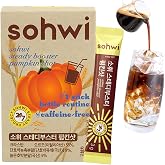 Sohwi Pumpkin Shot Tea &ndash; 14 pcs &ndash; Zero Caffeine Morning Drink Mix, Coffee Alternative, Gentle &amp; Pregnancy-Friendly, Light Routine for Salty Days, Non-GMO Korean Wellness Stick Powder