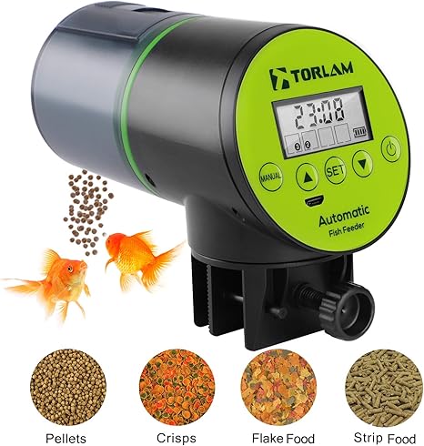 Amazon Com Torlam Automatic Fish Feeder Moisture Proof Electric