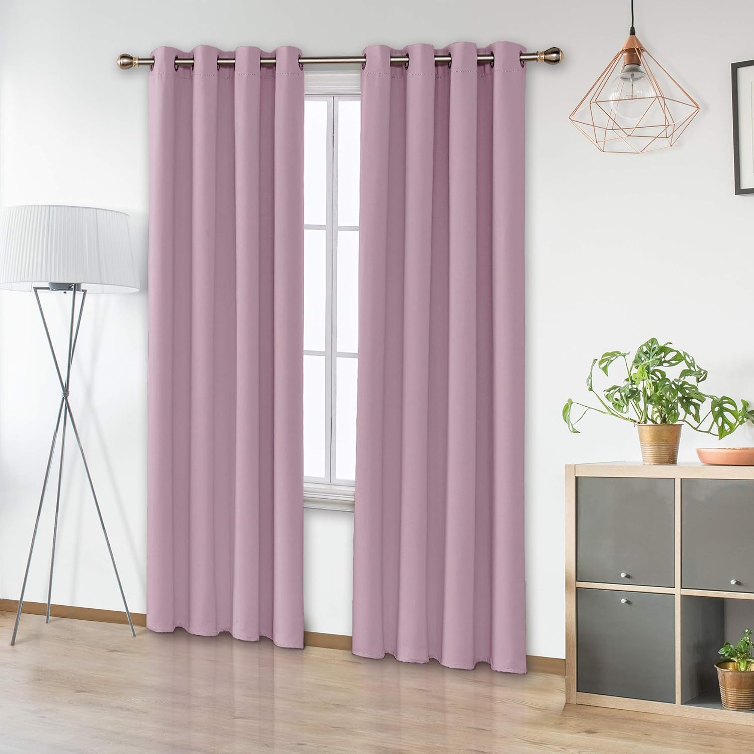 Tende Termiche Camera Da Letto - 2 Pezzi, 140x175 Cm, Anelli, Oscuranti, Anti-rumore, Borgogna - Foto 12