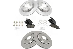 TRQ Front and Rear Brake Pad & Rotor Kit Brake Pads Brake Rotor Ceramic Compatible with 2018-2021 Honda Odyssey