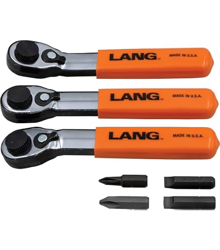 Lang Tools 5-tlg. Ratschenschraubendreher Set – Praktischer Bitschlüsselsatz