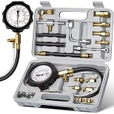 AUTOWN Fuel Pressure Tester Kit 0-140PSI with Adapters for Cars, Trucks, ATVs, Fuel Pump Injector, Fuel Pressure Gauge Diagnostic Tool