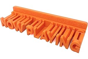 WPESI Now Playing Vinyl Record Stand Wall Mount，Record Display Stand for Vinyl Records and LP Record Floating Shelves Record Storage Holder (Orange)