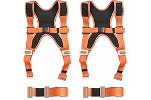 DEYACE Moving Straps 2-Person Shoulder Lifting Straps for Moving Furniture, Appliances, Mattresses or Any Item up to 800 lbs,Orange