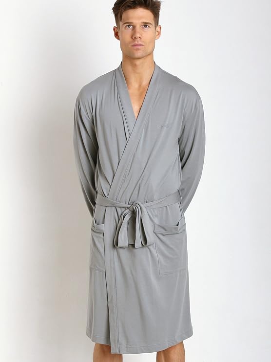Calvin Klein Men's Cotton Modal Robe, Dolphin, Small/Medium Amazon.in Clothing & Accessories