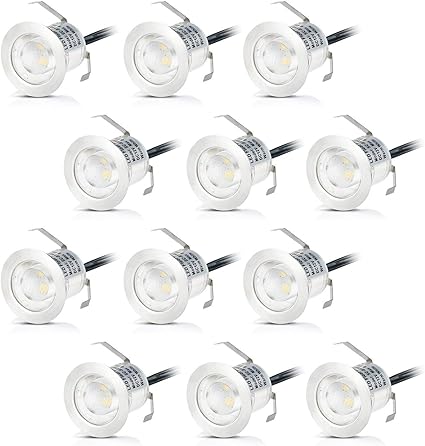 Terrassen Einbaustrahler Terrassenbeleuchtung 12er Set Led Bodeneinbaustrahler Kaltweiss Ip67 Wasserdicht Fur Aussen Innen Garten Holzbrucke Pool Holzdeck Inkl 12v Netzteil Mini Einbauspots Amazon De Beleuchtung