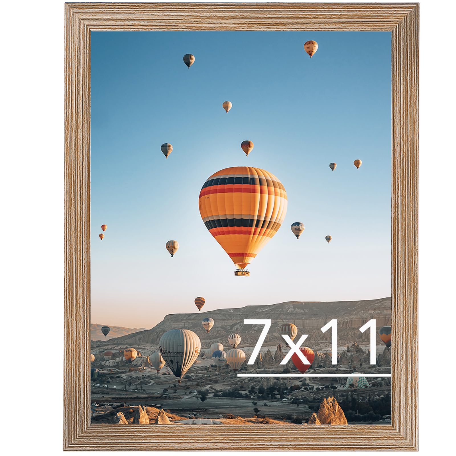 JCJMY 7x11 Picture Frame Rustic Brwon for Wall