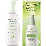 Aveeno Positively Radiant Daily Facial Moisturizer with Broad Spectrum SPF 30 Sunscreen & Total Soy Complex for Even Tone & T