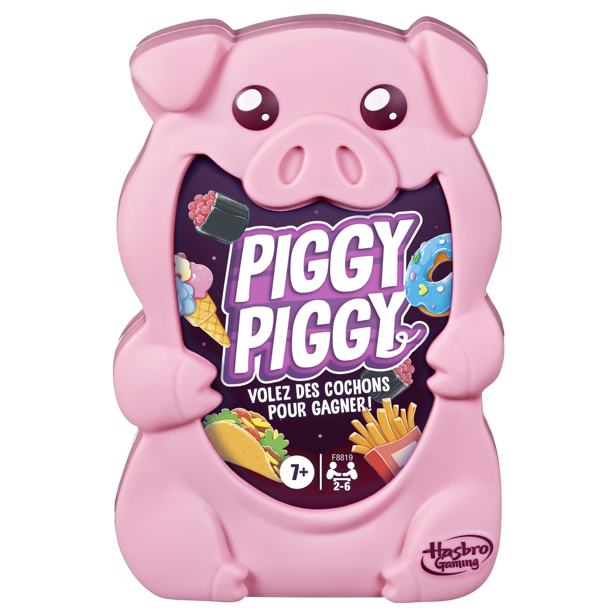 Hasbro Gaming Piggy Piggy, Family Card Game for Children from 7 Years and Adults, for Fans of Strategy Games, Travel Games, French Version, Perfect for Summer