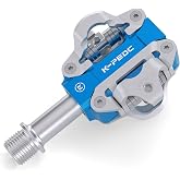 K PEDC MTB Mountain Bike Pedals Dual Sided 9/16&rdquo; Aluminum Alloy Sealed Clipless Pedals Compatible with SPD