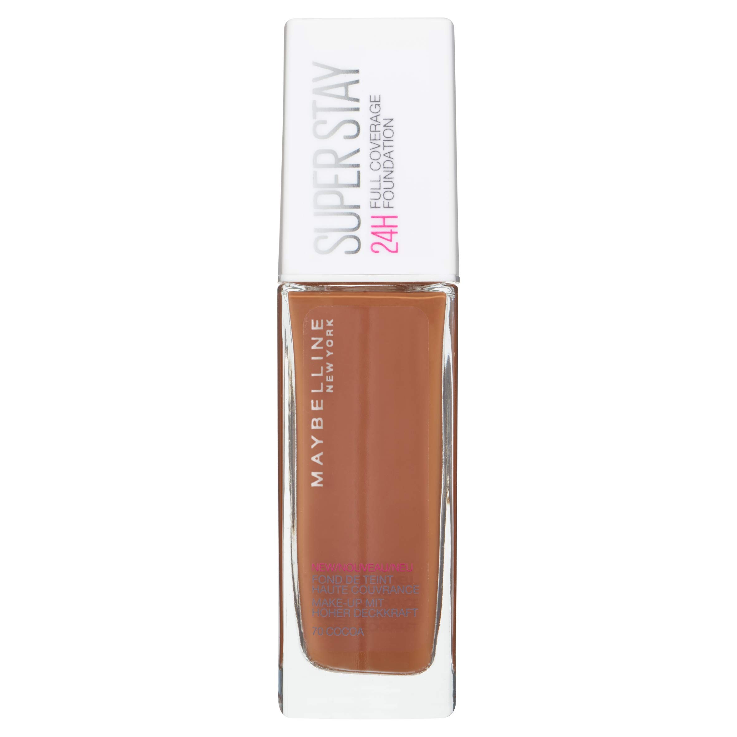 Maybelline New York Foundation, Superstay 24 Hour Longlasting Foundation, Lightweight Feel, Water and Transfer Resistant, Shade: 70, Cocoa, 30 ml (Pack of 1) — image 1