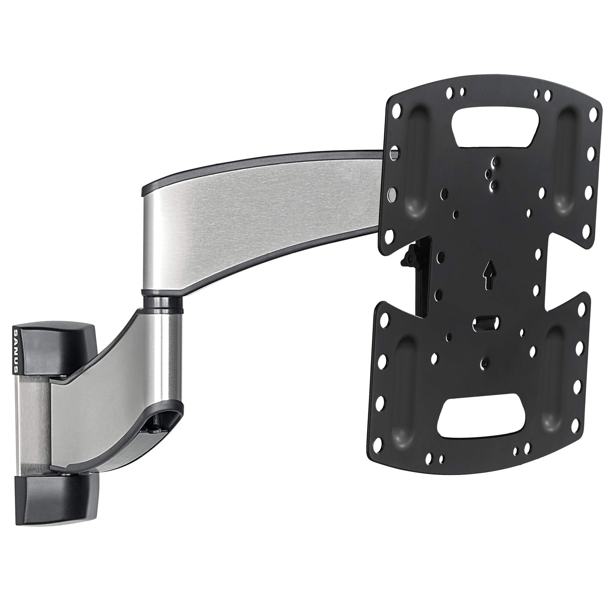 Sanus Premium Full Motion TV Wall Mount for 19" - 40" TVs - Stainless Steel Finish with FluidMotion Design for Smooth Extension, Swivel and Tilt- Low Profile TV Bracket with Easy 3 Step Install