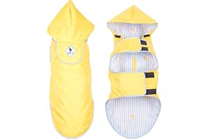 The Worthy Dog Seattle Slicker Jacket: A Stylish & Functional Raincoat Fleece Fargo Plaid Reversible Wind Protective Coat Waterproof Clothes Jacket Pullover for Cats, Puppies, & Dogs