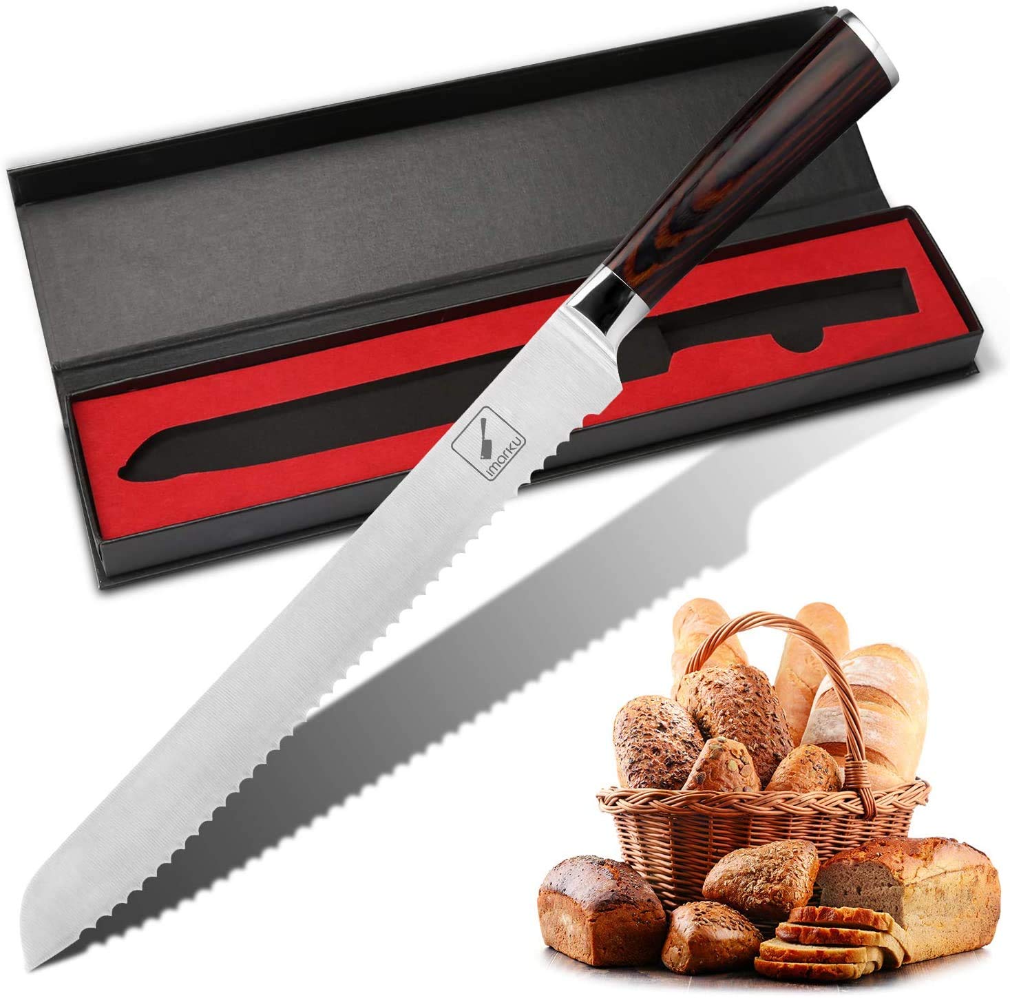 Mua Imarku パン切り包丁 刃渡り 254mm 波刃パン切りナイフ ケーキナイフ ステンレス鋼 キッチン用品 ペティナイフ 高級感 切れ味抜群 パンきりナイフ プロ仕様 キッチン用品 調理用品 天然木 家庭用 業務用 食器洗い乾燥機対応 Tren Amazon Nhật Chinh Hang 21 Fado