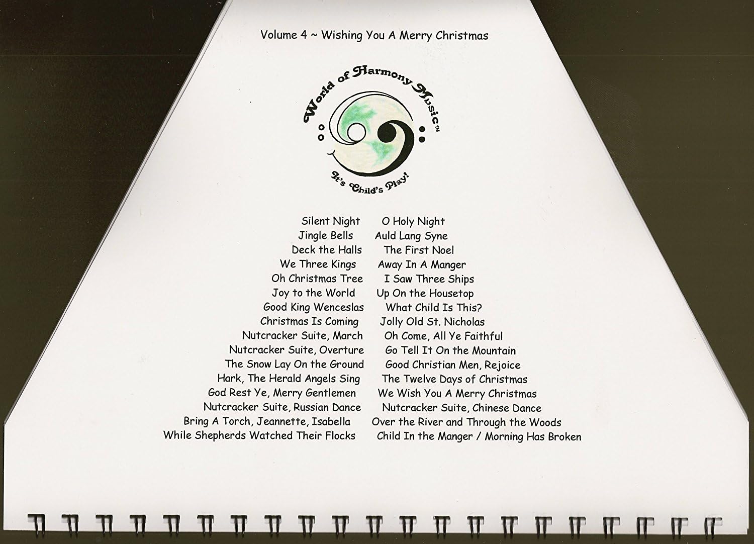 World of Harmony Music, Volume 4 ~ "Wishing You a Merry Christmas". Christmas Music Book for Zither, Yerbonitsa, Lap Harp, Plucked Psaltery, Cymbala.