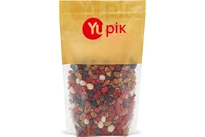 Yupik Crunchy Volcano Mix, 500 g, Kosher, Salted Almonds, Chocolate-Covered Peanuts, & Colorful Yogurt Coated Treats, Ideal f