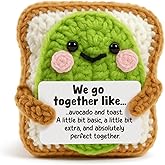 Heartfelt Gifting Crochet Avocado Toast Doll Couples Gift | Cute Anniversary, Valentine's Day Present for Boyfriend, Girlfriend, Husband, Wife | Sentimental Best Friend Decor with Funny Love Quote