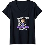 Womens Marvel WandaVision Agatha Harkness Magical Girl V-Neck T-Shirt