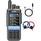 Radtel RT-880G GPS APRS 10w Ham Radio Walkie Talkie CB Portátil Radio 1024 Canales HF SSB RX con Repetidor de Banda Cruzada, Pantalla a Color de 2.4 Pulgadas con Cable de Programación