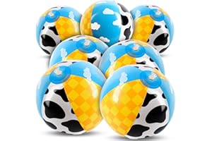 AXBMM 8PCS Beach Ball Set - 8 Inch Toy-Inspire Game Themed Inflatable Balls for Kids Inspired by Popular Animated Movies, Perfect for Beach Party Games,Summer Pool Fun, Birthday Favors,Classroom Prizes