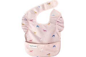 Tiny Twinkle Mess-Proof Baby Bib - Waterproof Bib for Baby Boy or Girl - Machine Washable - Adjustable Closure - PVC, BPA, & 