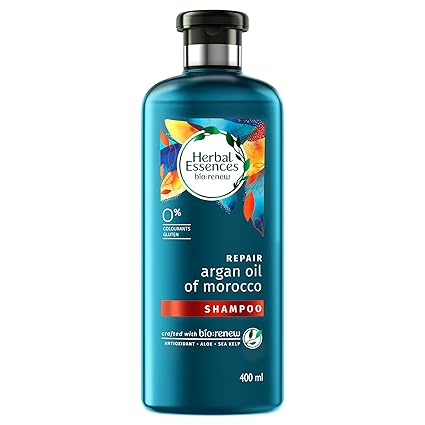 Herbal Essences Argan Oil of Morocco SHAMPOO- For Hair Repair and No Frizz- No Paraben, No Colorants, 400 ML