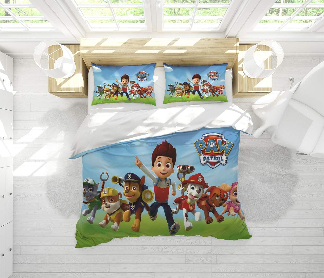 paw patrol queen bedding set