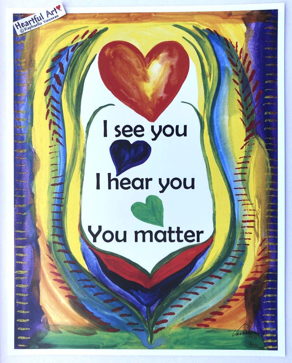 Amazon Com I See You I Hear You 11x14 Poster Heartful Art By