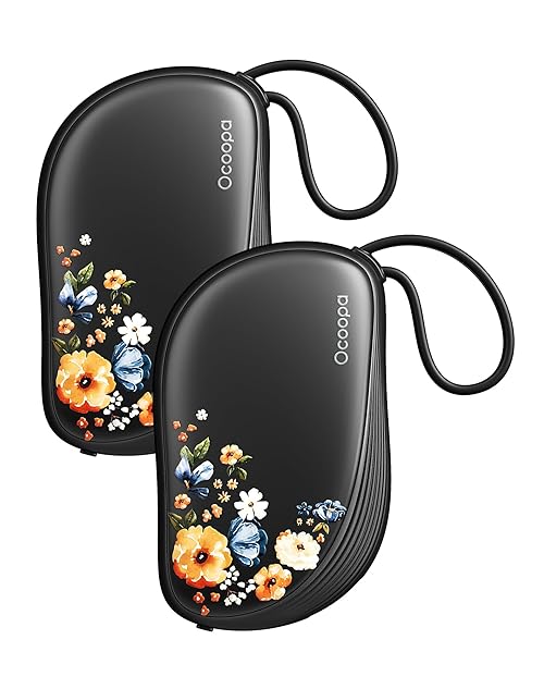 OCOOPA Rechargeable Hand Warmers 2 Pack, 0.6'' Ultra Slim, Fits in Gloves & Pockets, UL Certified, 3 Levels Heating Electric USB Hand Warmer, Gifts for Women Men Her Mum, UT5 Sway