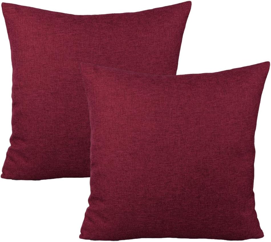 All Smiles Burgundy Red Cushion Covers Christmas Pillow Covers 45×45cm