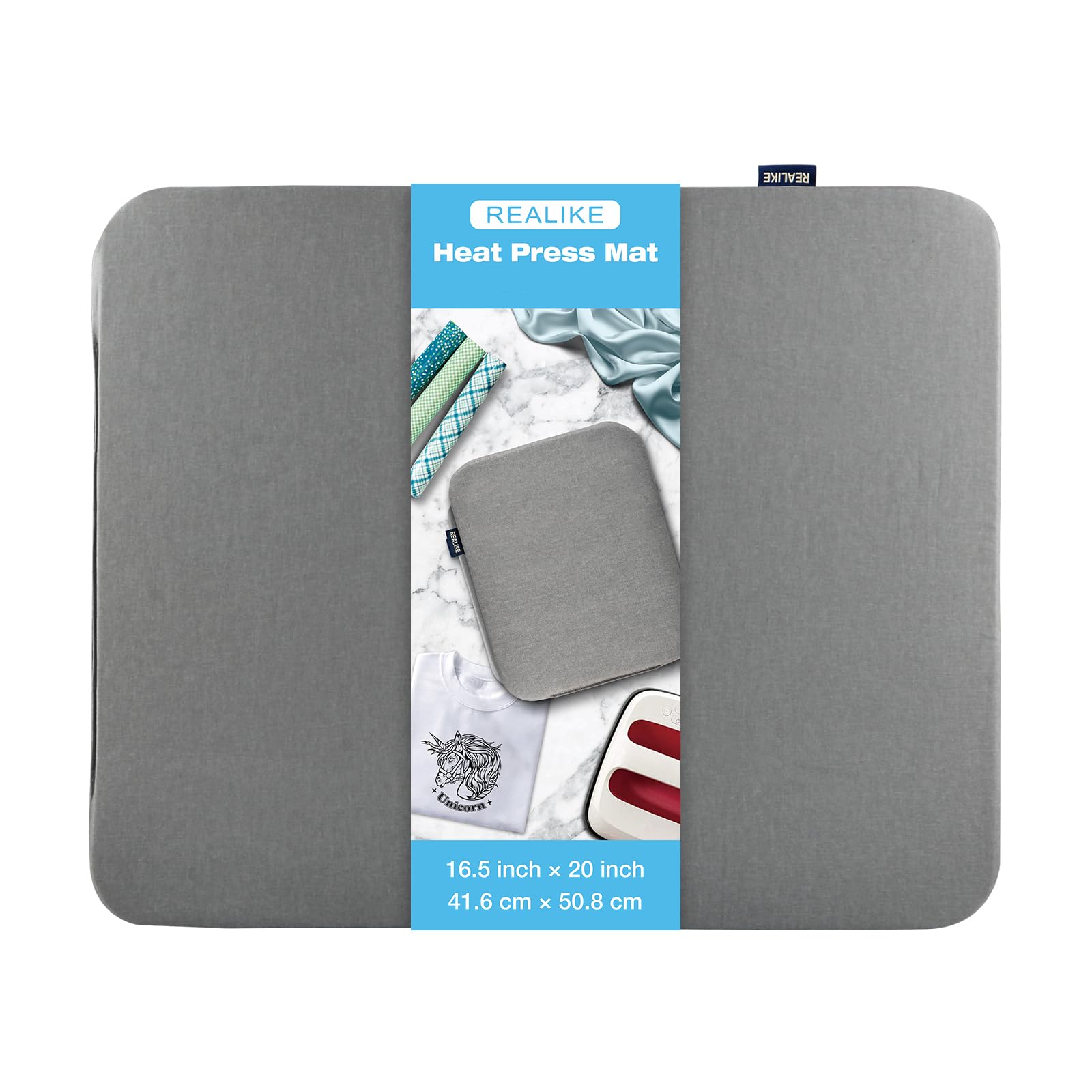 REALIKE Heat Press Mat for Cricut EasyPress Machines(16x20 inch), Easy Press Mat for HTV Craft Vinyl Ironing Insulation Transfer Projects