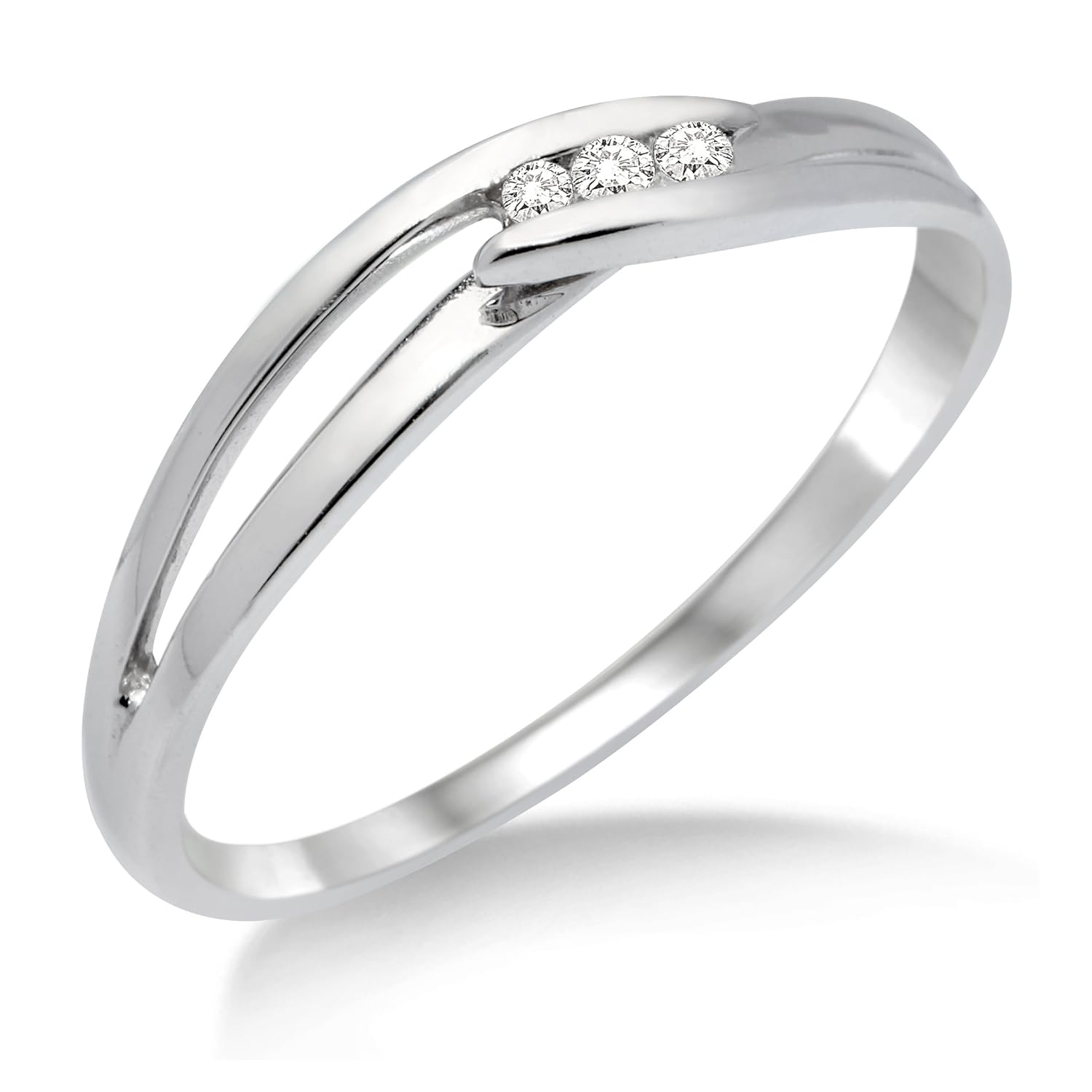 Miore Anillo de mujer con oro blanco k diamantes