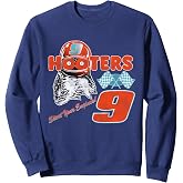 Hooters Start Your Engines Checkered Flag Retro Owl Racing Sweatshirt