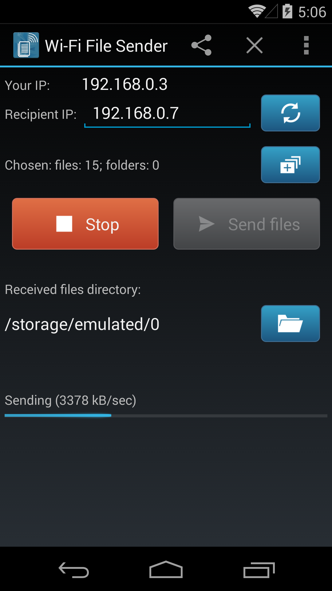 WiFi File Sender Appstore for Android