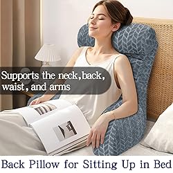 Tinuniyaa Back Pillow for Bed Sitting Up, Reading