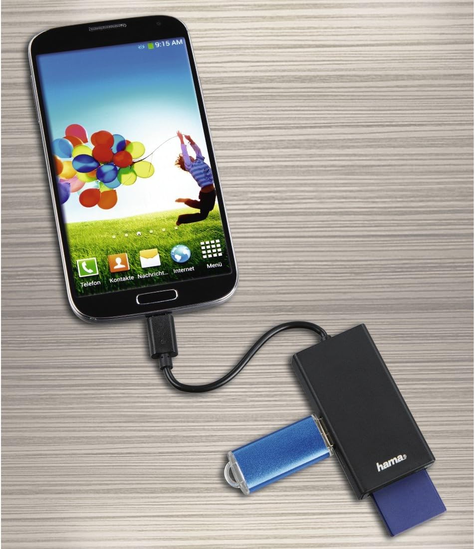 Hama USB 2.0 Type-C Hub/Card Reader for Tablet, black - Image 4