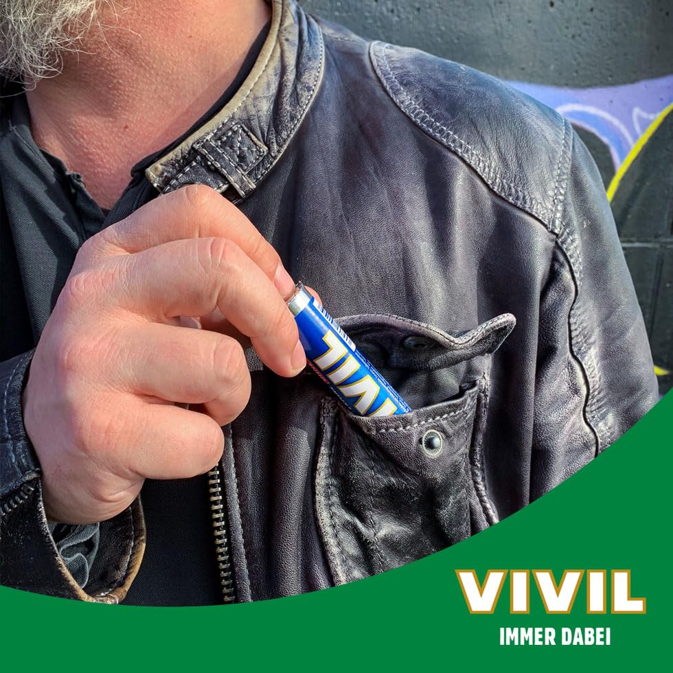 VIVIL Rollen Natürliches Pfefferminz ohne Zucker, 5 x 3er Pack, frische Pastillen mit Pfefferminzgeschmack, zuckerfrei & vegan, 15 x 28g 5