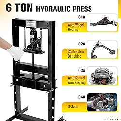 6T Hydraulic Press, 6 Ton H-Frame Garage Hydraulic