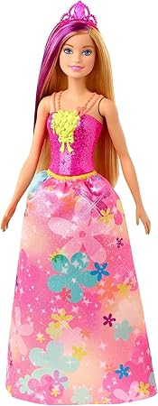 Amazon バービー Barbie プリンセス ピンクフラワー 着せ替え人形 3才 Gjk13 人形 ドール おもちゃ