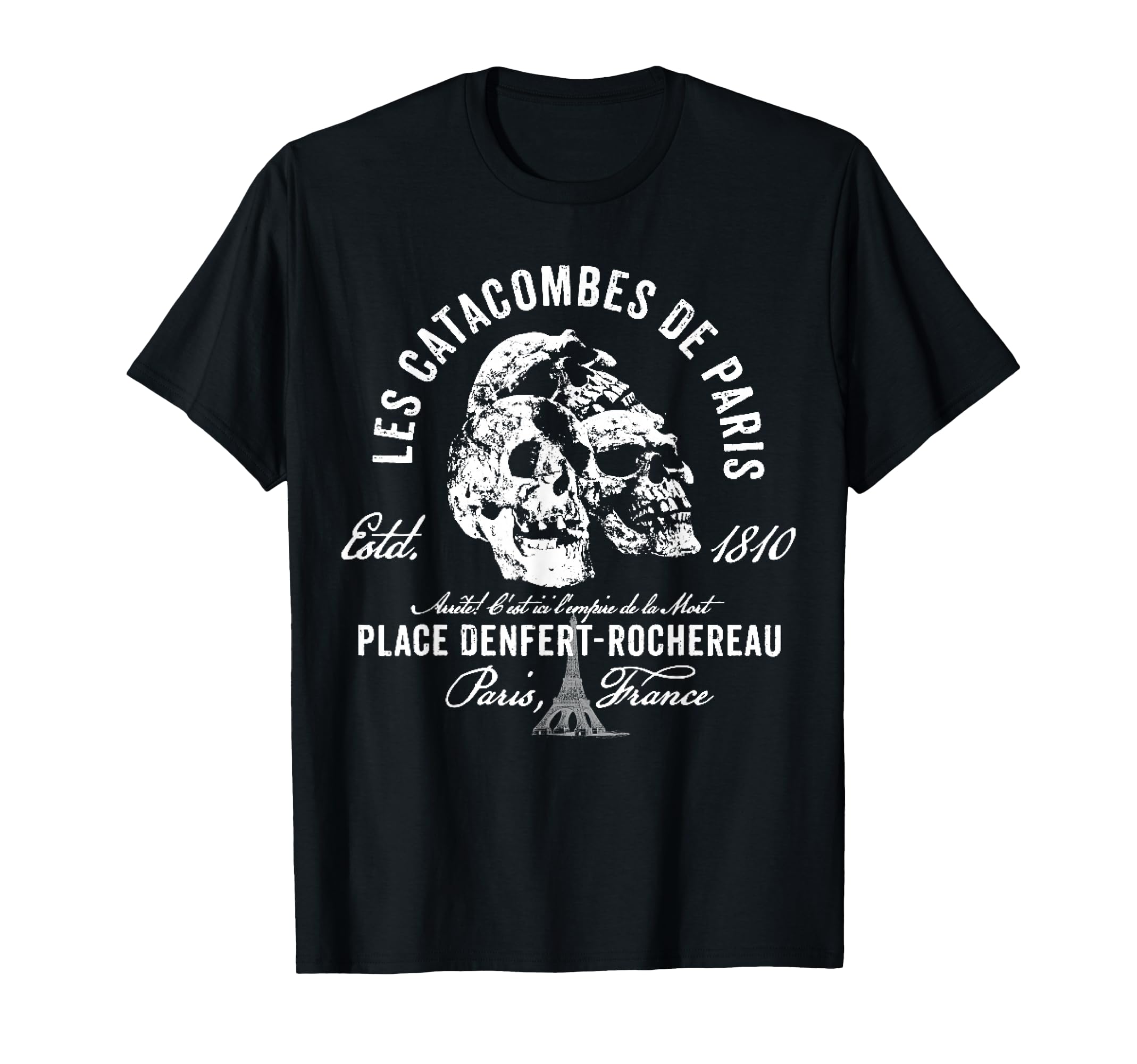Photo 1 of Vintage Paris Catacombs 1810 T-Shirt
