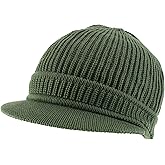 Armycrew Rasta Cotton Rib Knitted Beanie Visor