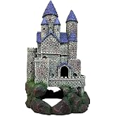 SLOCME Aquarium Middle Ages Resin Castle Decorations - Fish Tank Gothic Castle Hiding Cave Ornament