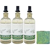 Bath & Body Works Aromatherapy Eucalyptus + Spearmint Stress Relief - 3 Pack of Essential Oil Mist with a Fresh Forest Bar Soap - Full Size