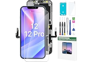 FFtopu for iPhone 12 and 12 Pro Screen Replacement Kit 6.1'' LCD Display 3D Touch Full HD Digitizer Full Assembly Repair Kits not for Model 12 Pro Max and 12 Mini