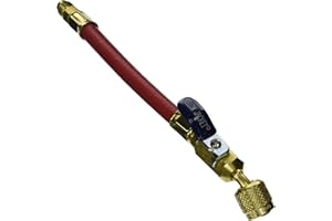 Yellow Jacket 29980 FlexFlow and Low Loss Adapter Hoses with Compact Ball Valve, 9" (Pack of 3)
