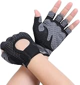 Flintronic Gym Gloves Breathable Microfiber Padded Palm Non-Slip Training Gloves